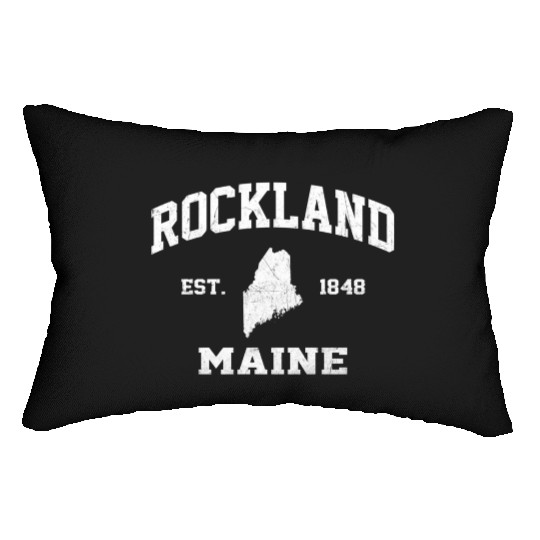 Rockland Maine Me State Athletic Style Lumbar Pillows