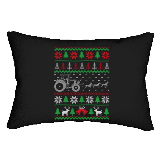 Tractor Ugly Farmer Farming Lumbar Pillows