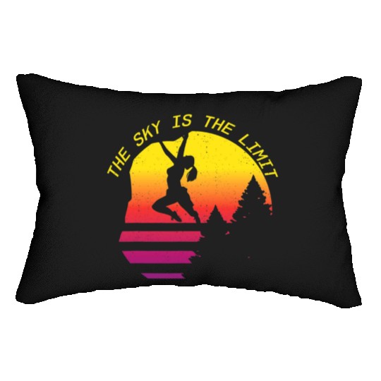 Sky Is The Limit Rock Climbing Free Wall Indoor Lumbar Pillows