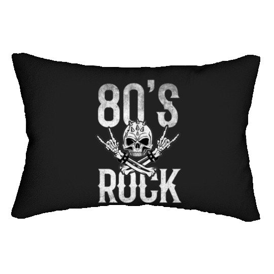 80S Rock And Roll Distressed Music Guitar Band Lumbar Pillows