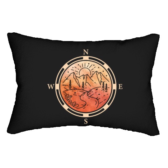 Hiker Mountains Compass climbing Mountaineering Lumbar Pillows