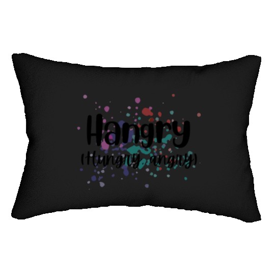 Hangry (Hungry, Angry) Design Lumbar Pillows