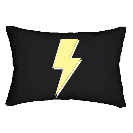 Aesthetic Pastel Yellow Lightning Bolt Lumbar Pillows