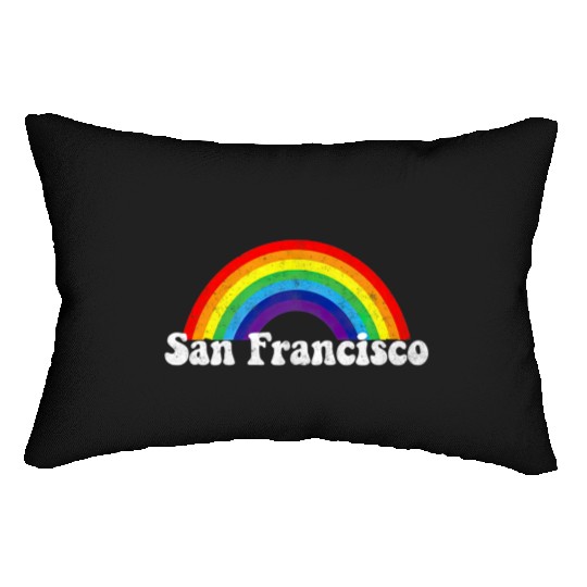 San Francisco LGBTQ Gay Pride Rainbow Premium Lumbar Pillows