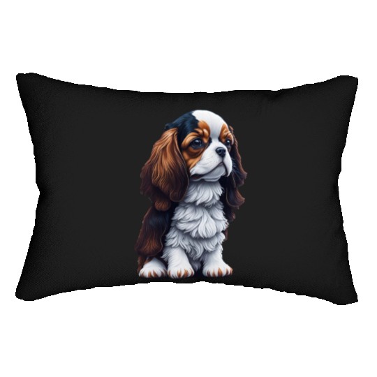 Cavalier King Charles Spaniel Dog Puppet Lumbar Pillows