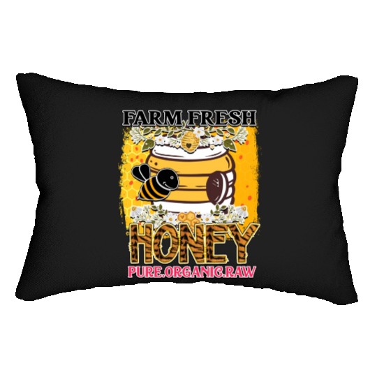 Farm fresh honey pure organic Lumbar Pillows