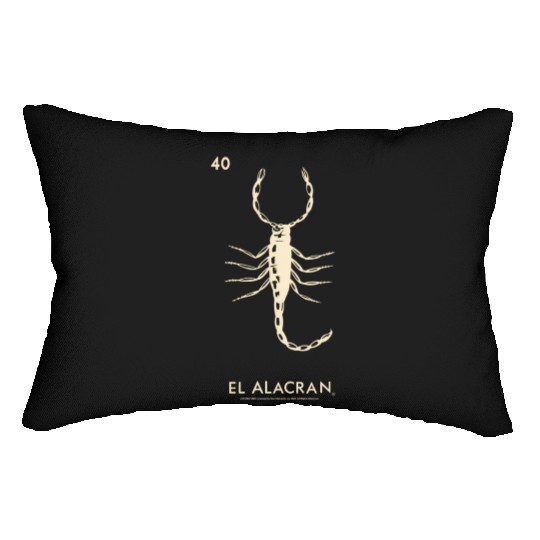 Loteria El Alacran Scorpion Lumbar Pillows