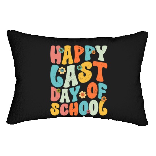 Groovy Happy Last Day of School Teacher Student Lumbar Pillows