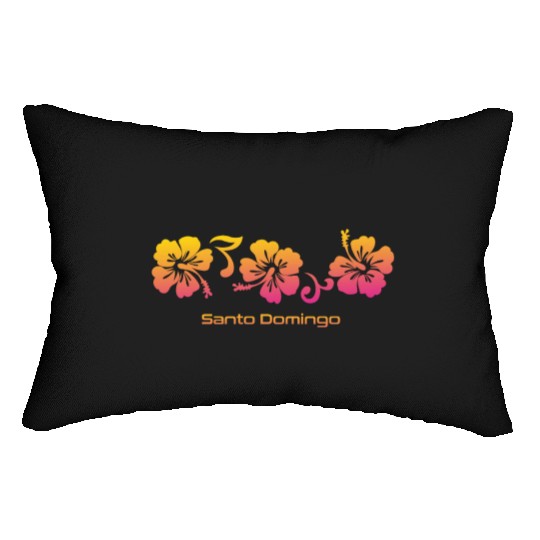 Santo Domingo Dominican Republic Hibiscus Lumbar Pillows