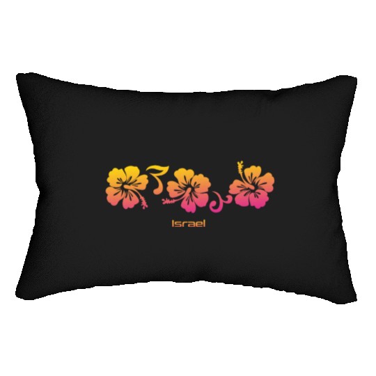Israel Hibiscus Souvenir Vacation Lumbar Pillows