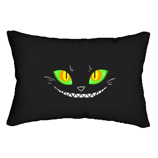 Creepy Cat Face Lumbar Pillows