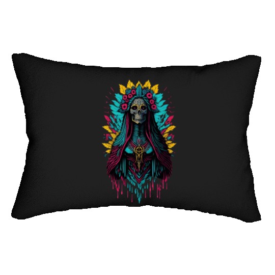 Santa Muerte de Guadalupe Lumbar Pillows