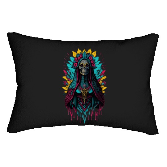 Santa Muerte de Guadalupe Lumbar Pillows