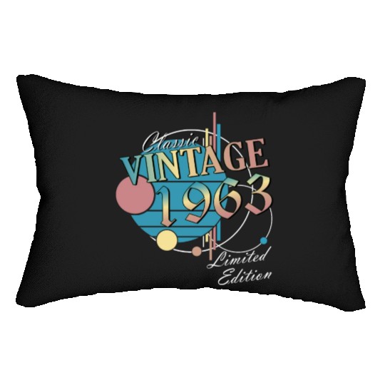 60th birthday 1963 60 er birthday Lumbar Pillows