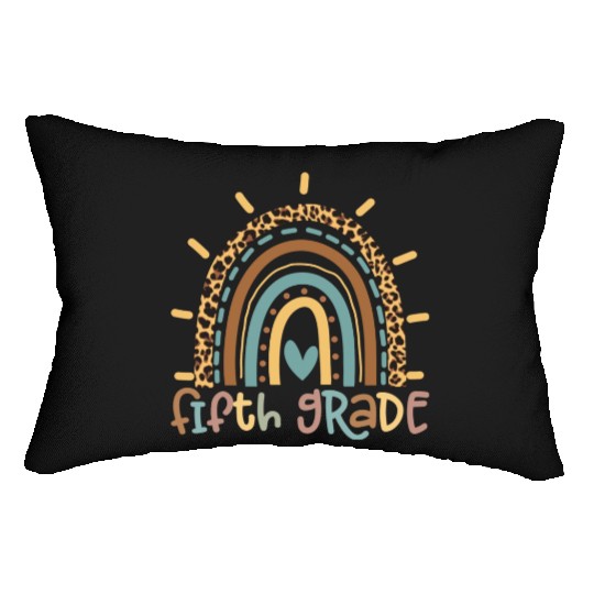 Fifth Grade Rainbow Girls Boys Teacher Team Lumbar Pillows