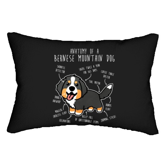 Bernese Mountain Dog Anatomy Lumbar Pillows