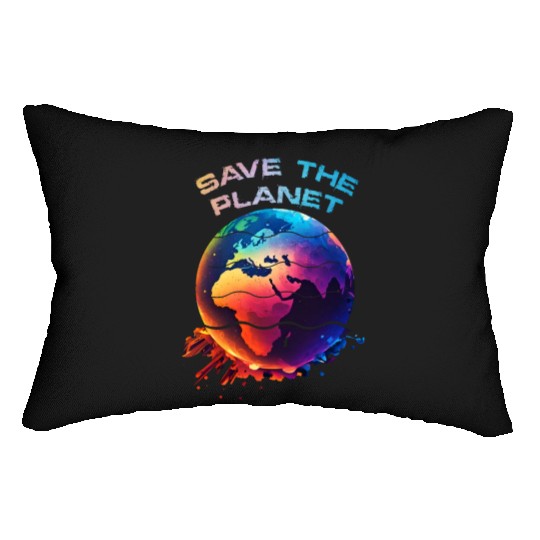Save the Planet Nature Environment Earth Lumbar Pillows