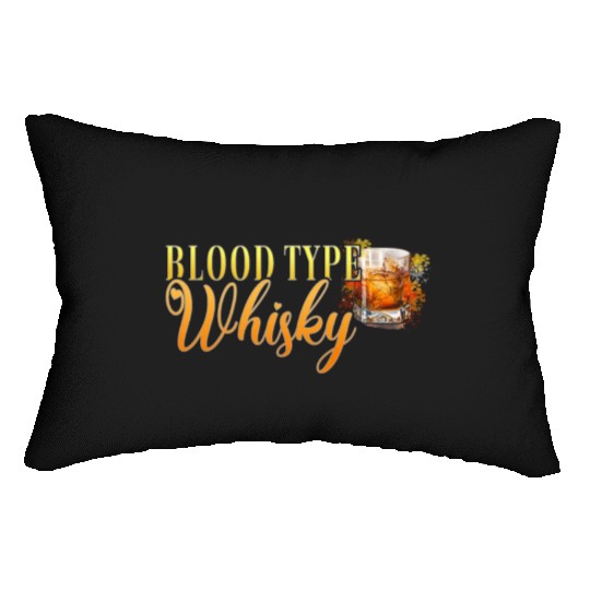 Blood Type Whisky Cocktail for Bartender Lumbar Pillows