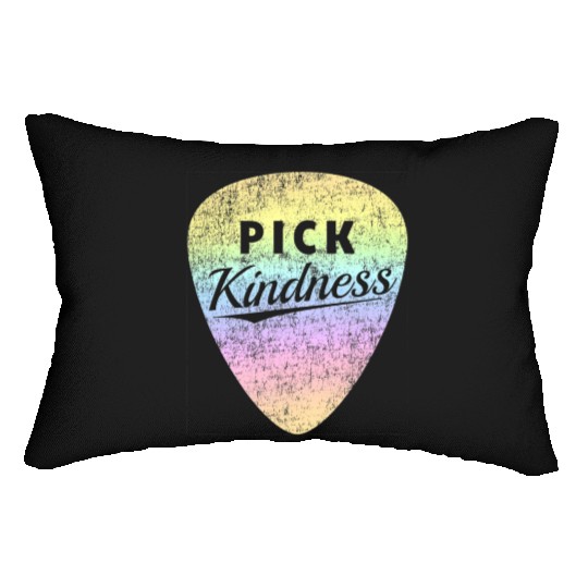 Pastel Rainbow Guitar Pick Pun Anti-Bullying Pick Lumbar Pillows