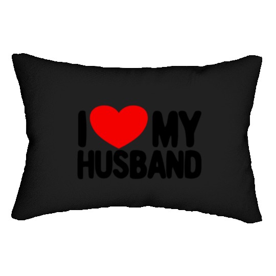 I Love My Husband Red Heart Wife I Love My Husband Lumbar Pillows