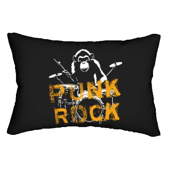 MONKEY PUNK ROCK Lumbar Pillows