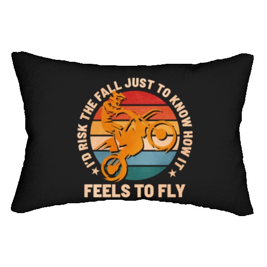 Motocross Supercross How It Feel To Fly Spruch Lumbar Pillows