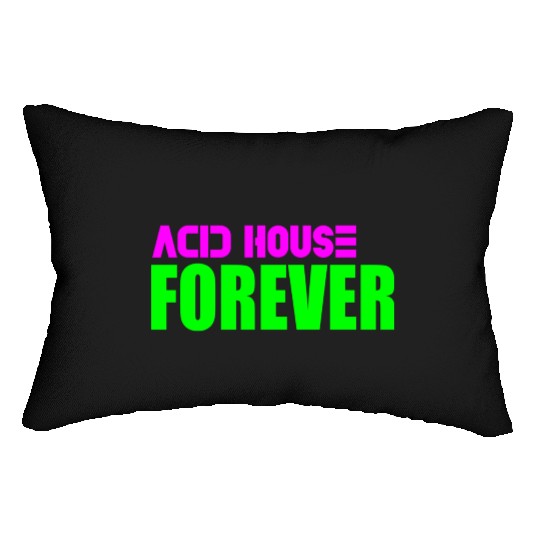 Acid house forever Lumbar Pillows
