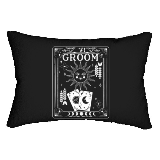 Gothic Witchy Coven Tarot Halloween Groom Lumbar Pillows