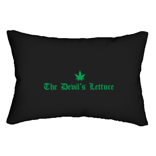 The Devil s Lettuce Green Lumbar Pillows