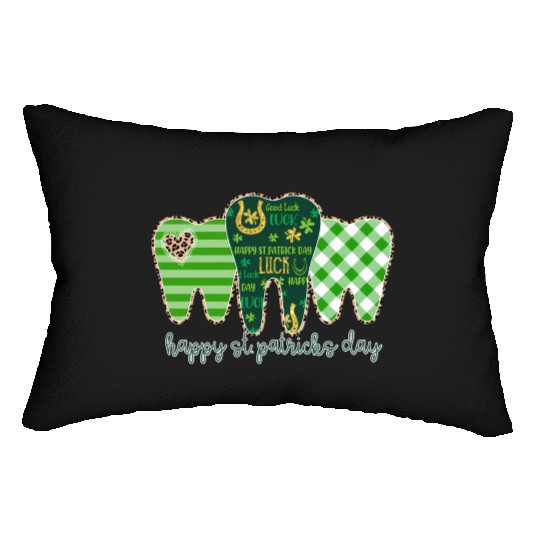 3 Three Teeth St Patrick Day Leopard Buffalo Lumbar Pillows