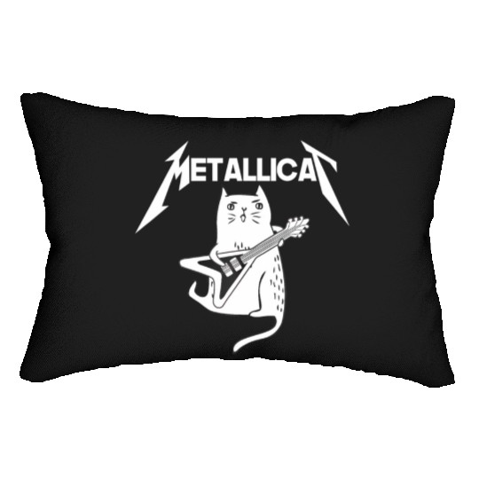 Mettalicat Rock Band Guitar Funny Christmas Lumbar Pillows