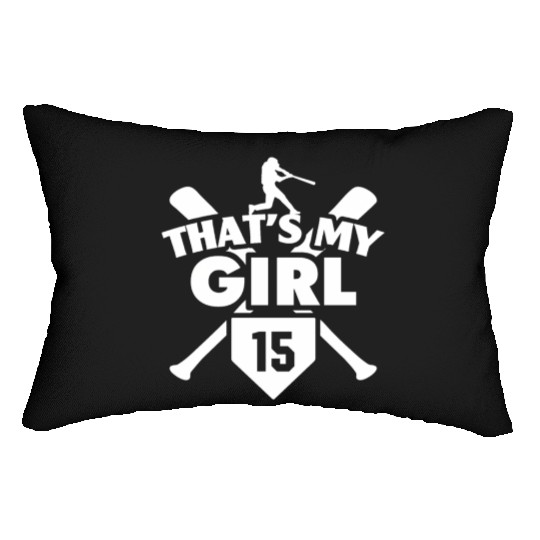 Baseball Mom Dad T'S My 15 Softball Number 15 Lumbar Pillows