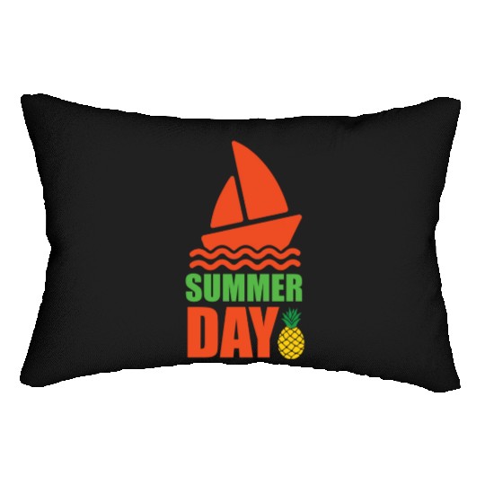 Sun-kissed vibes: embrace the summer day Lumbar Pillows