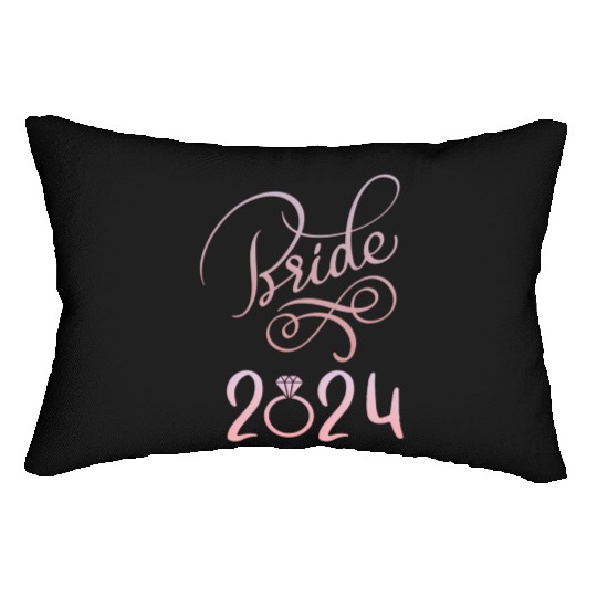 Bride To Be 2024 Fiancã© Engagement Announcement Lumbar Pillows