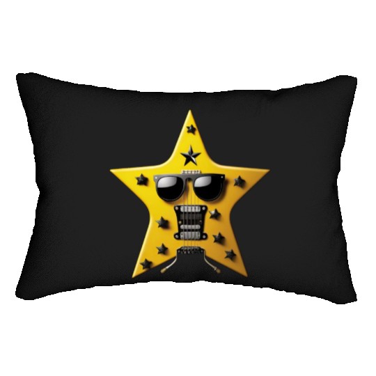 Rock and Roll Royalty The Guitar of a Star Lumbar Pillows