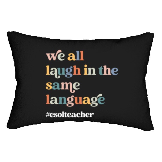 Esol Teacher Esl Student Retro Back To School Firs Lumbar Pillows