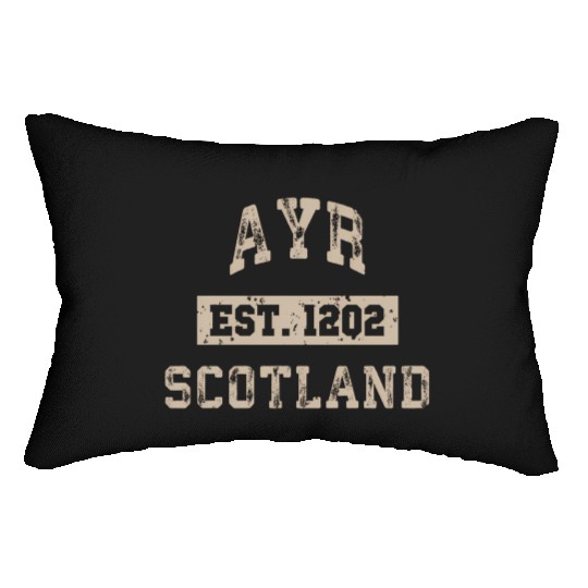 Ayr Scotland Est Year Athletic Lumbar Pillows