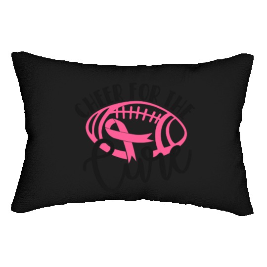 Cheer For The Cure Pink Breast Cancer Awareness Lumbar Pillows