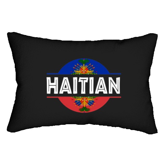 Haitian Flag Haiti Coat Of Arm Ayiti Day Pride Lumbar Pillows
