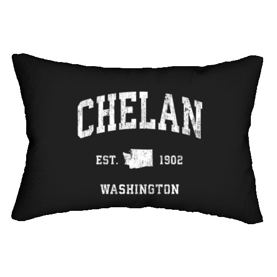 Chelan Washington Wa Vintage Athletic Lumbar Pillows