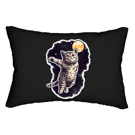 Space cat Lumbar Pillows