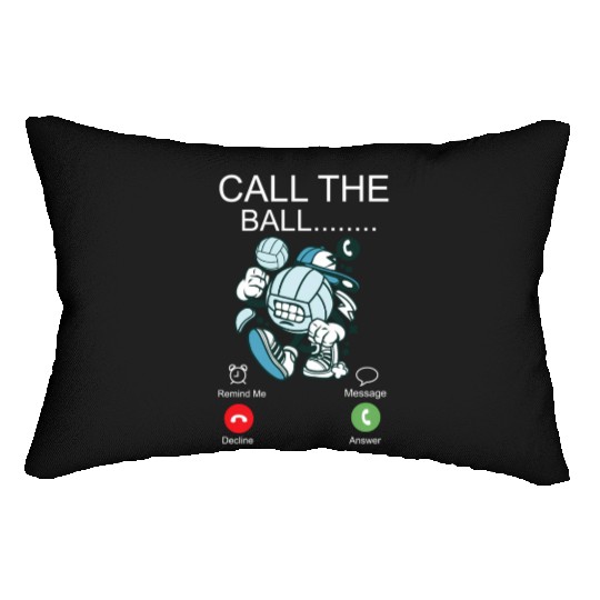 Volleyball Player Team Phone Display Call The Ball Lumbar Pillows