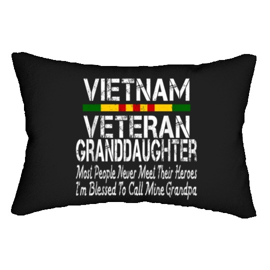 US Army Vietnam Veteran Granddaughter Lumbar Pillows