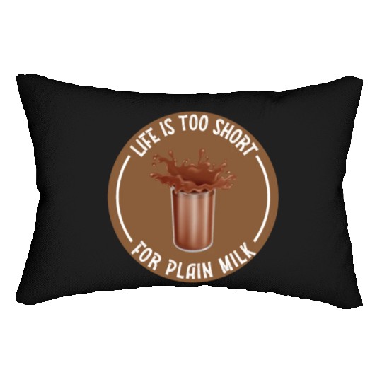 I Love Chocolate Milk Lover Funny Chocolate Milk Lumbar Pillows