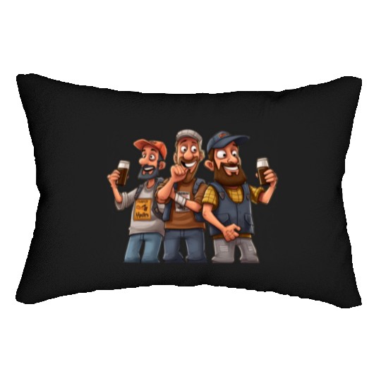 Brew Crew: Unleashing the Beer Gang's Spirit Lumbar Pillows