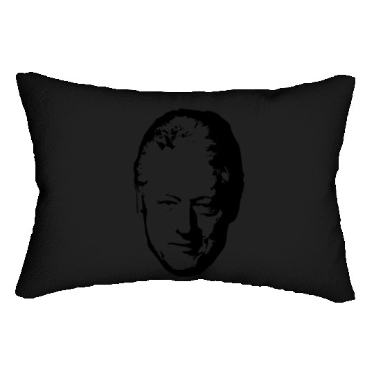 Bill Clinton Black On White Pop Art Lumbar Pillows