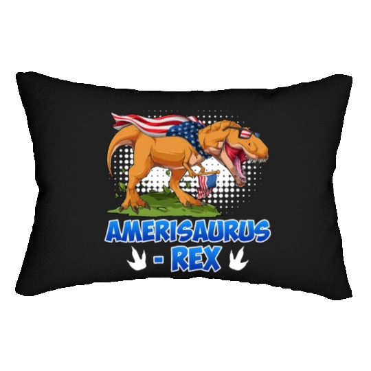 Amerisaurus Rex America Party Independence Day Lumbar Pillows