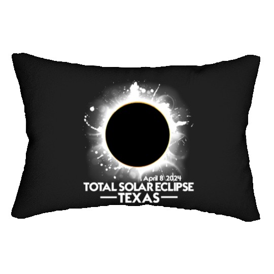 Texas Total Solar Eclipse 2024 April 8 America Tot Lumbar Pillows