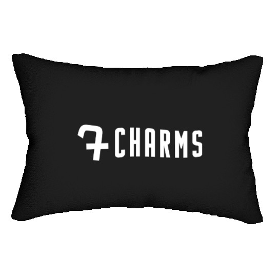 7Charms Logo Mono White Lumbar Pillows
