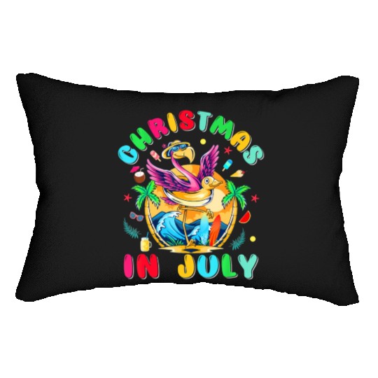 Just A Girl Who Loves Christmas In July Summer Lumbar Pillows